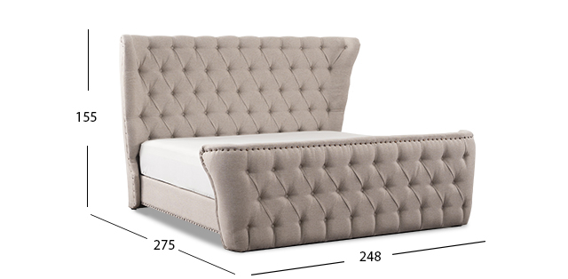 Cama King Size Karolla Beige   