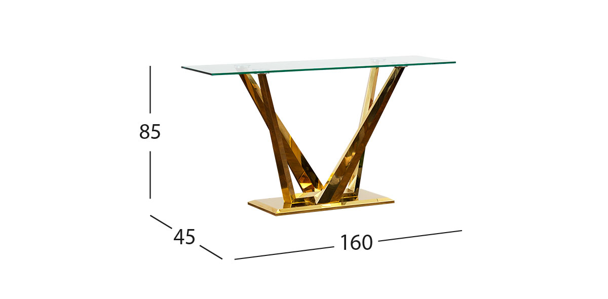 Consola Rectangular Royal Gold LV