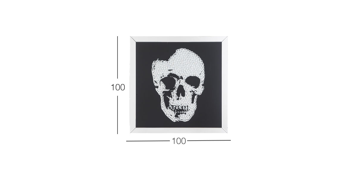 Cuadro Figura Calavera Cristal GD-9134Y