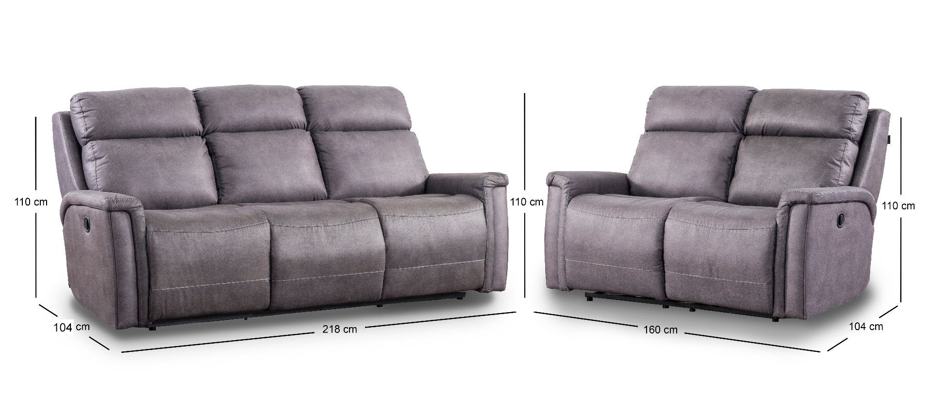 Sala Reclinable Hamburgo Gris (Boal)