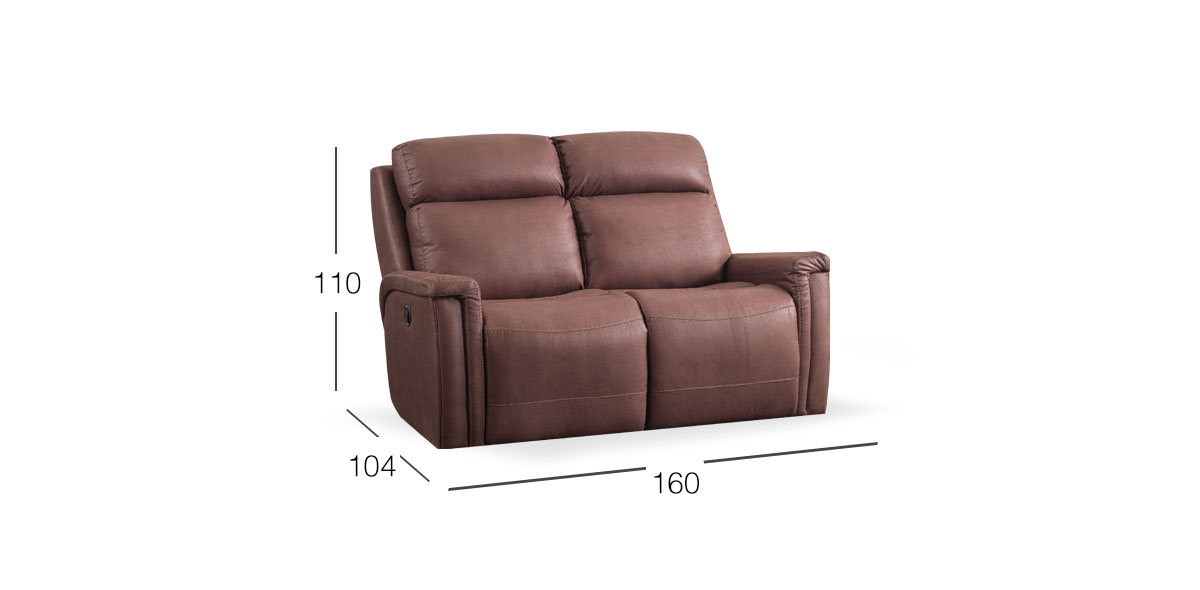 Love Seat Reclinable Hamburgo Café (Boal)
