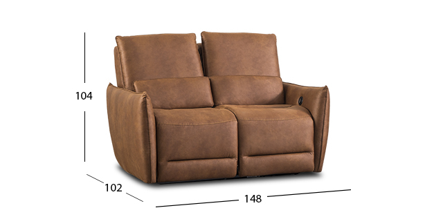 Love Seat Reclinable Bennett Caramel (Boal)