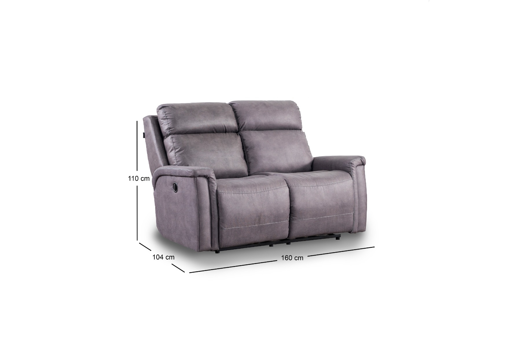 Love Seat Reclinable Hamburgo Gris (Boal)