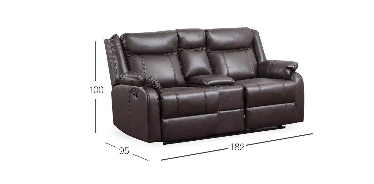 Love Seat Reclinable Wagner Chocolate
