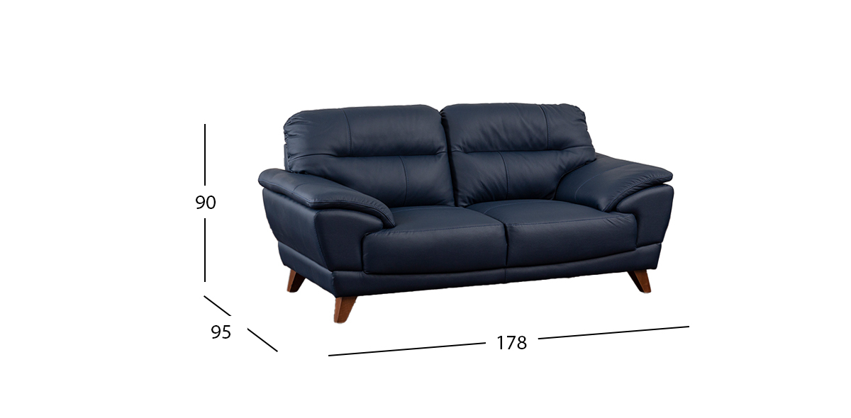 Love Seat Piel Match Soria Indigo (Boal)