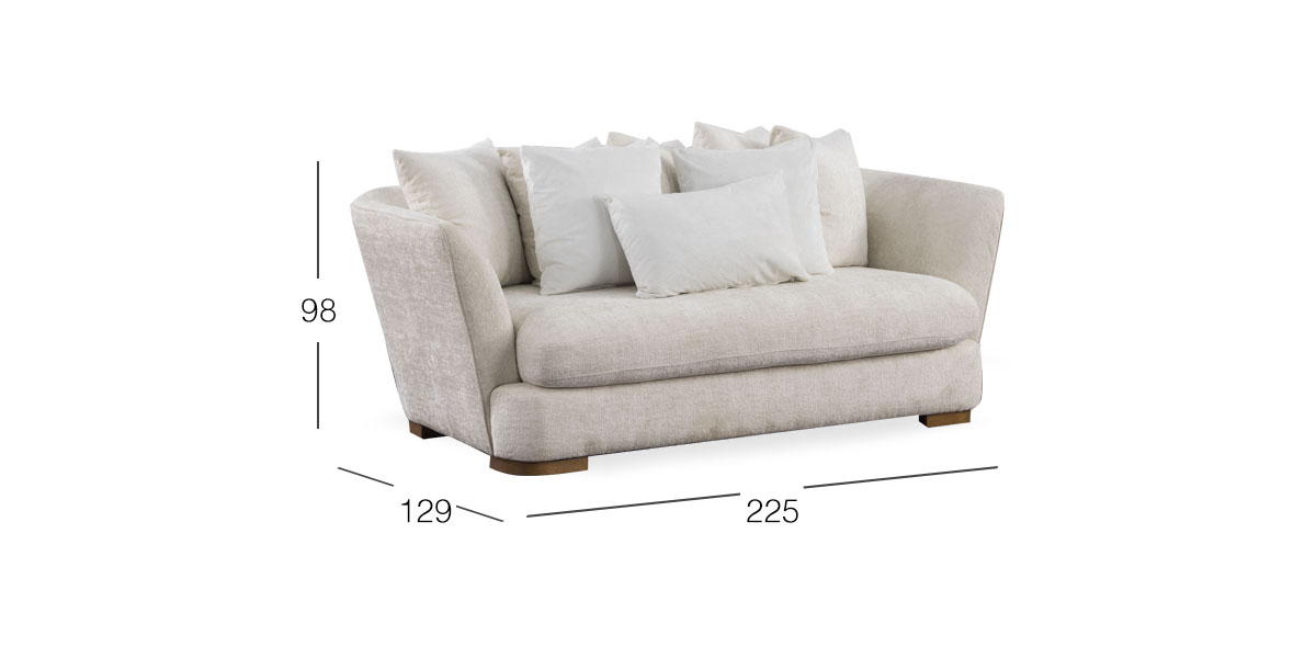 Love Seat Pavone Blanco