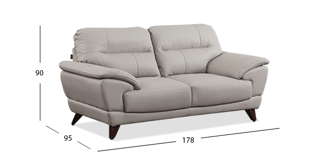 Love Seat Piel Match Soria Silver (Boal)