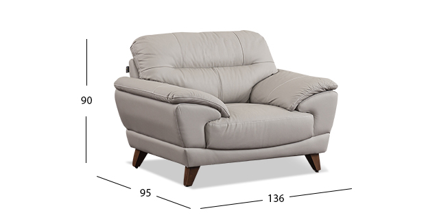 Sillón Piel Match Soria Silver   (Boal)