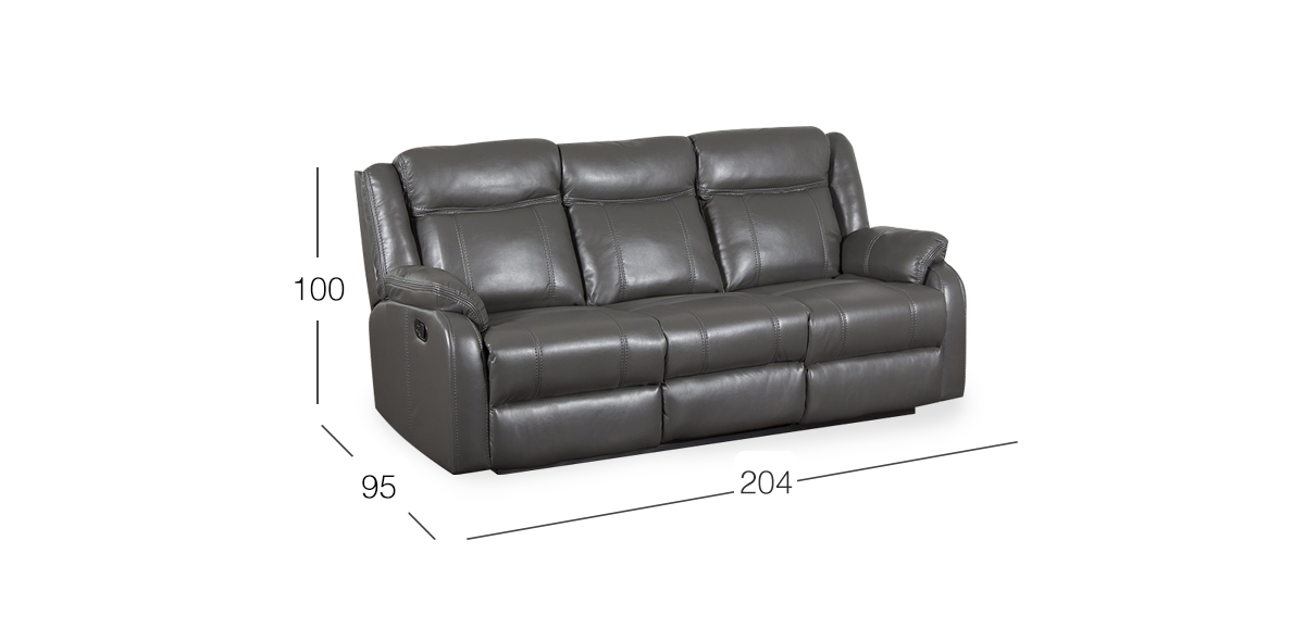 Sofá Reclinable Wagner Gris