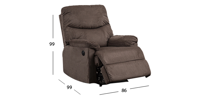 Sillón Reclinable con Motor Dum Chocolate