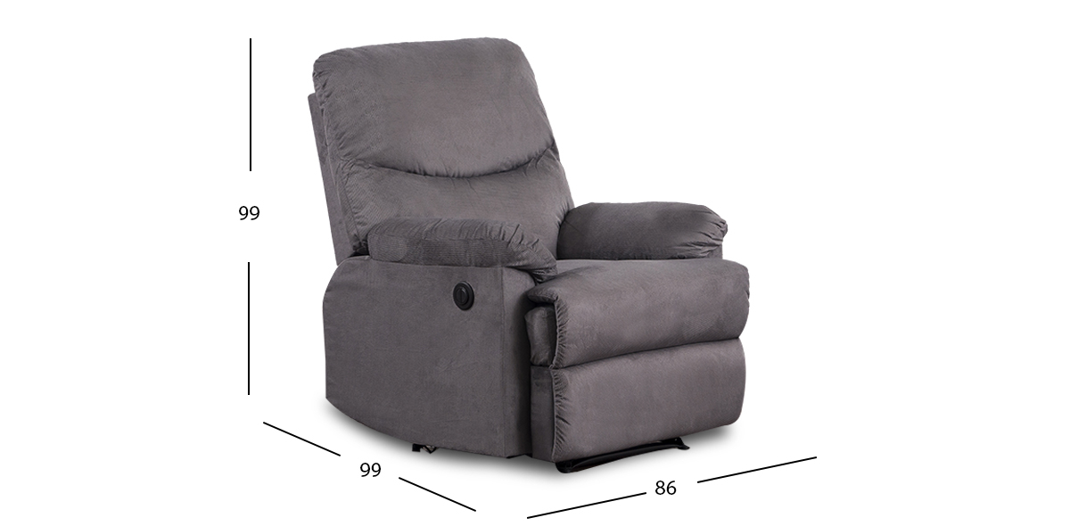 Sillón Reclinable con Motor Dum Gris
