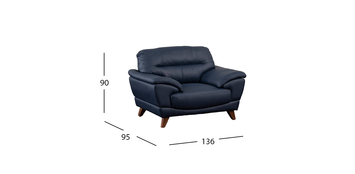 Sillón Piel Match Soria Indigo  (Boal)