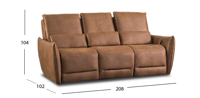 Sofá Reclinable Bennett Caramel (Boal)