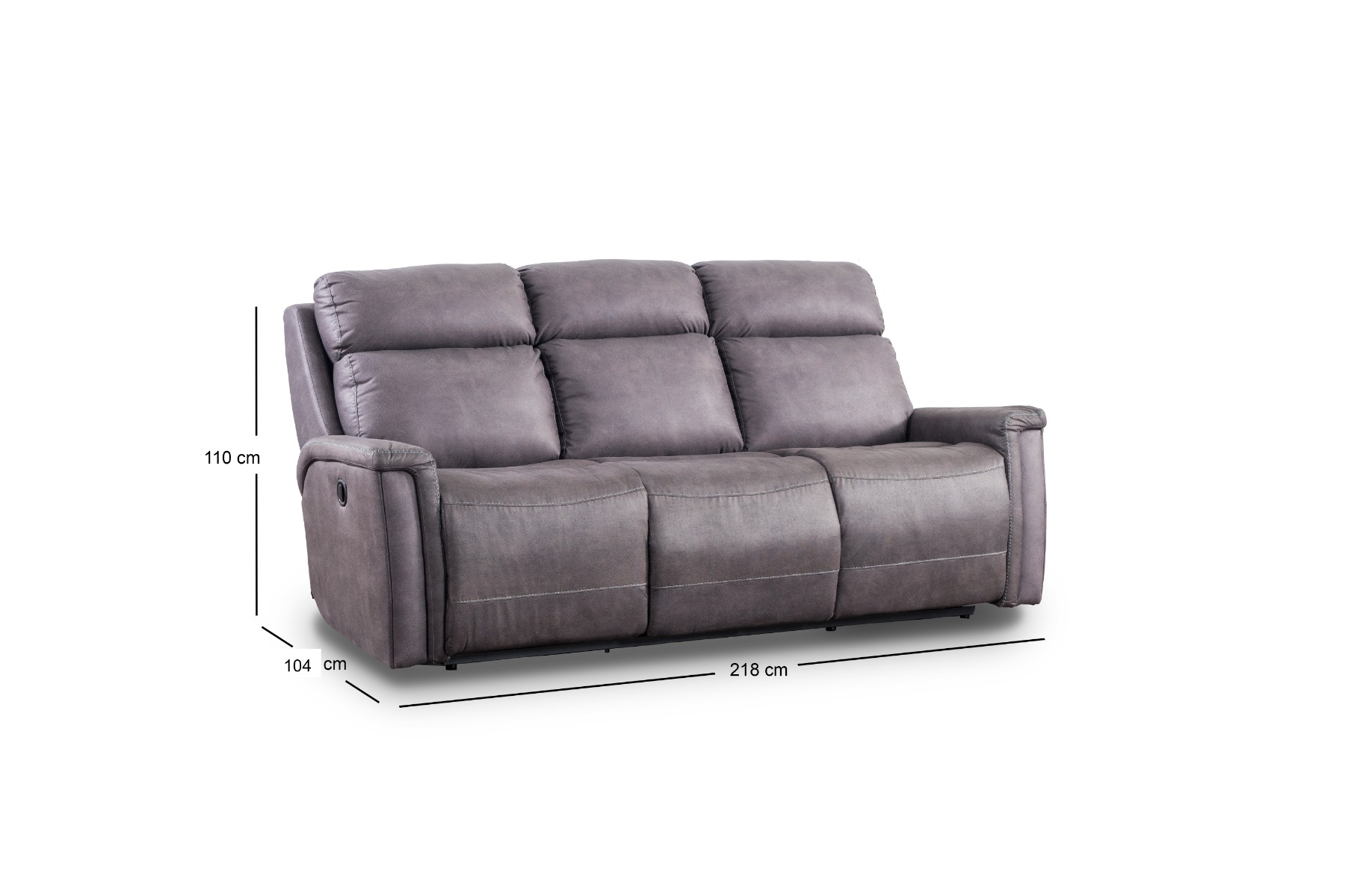 Sofá Reclinable Hamburgo Gris (Boal)