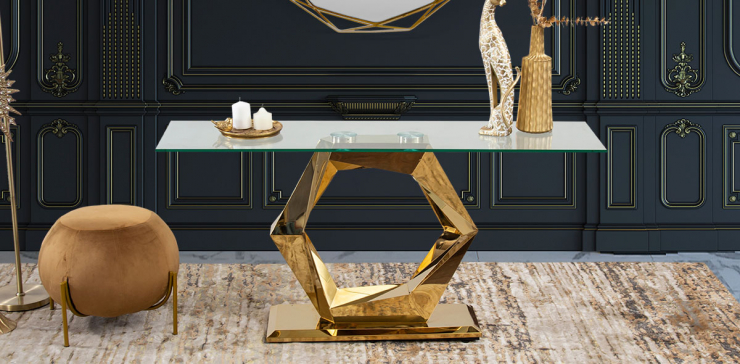 Consola Rectangular Royal Gold Hexa 