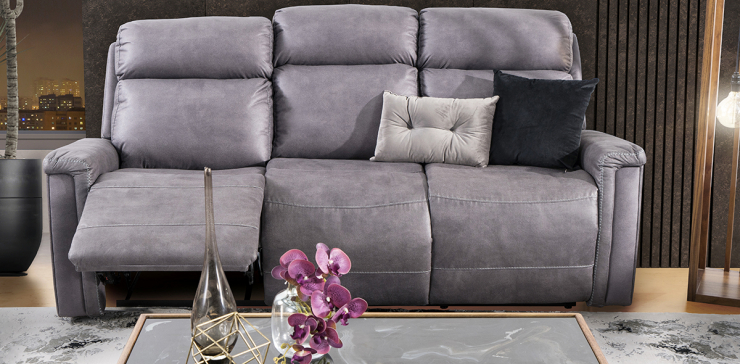 Sofá Reclinable Hamburgo Gris (Boal)
