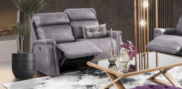 Love Seat Reclinable Hamburgo Gris (Boal)