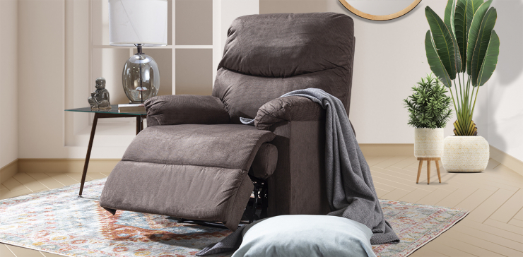 Sillón Reclinable con Motor Dum Chocolate