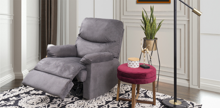 Sillón Reclinable con Motor Dum Gris